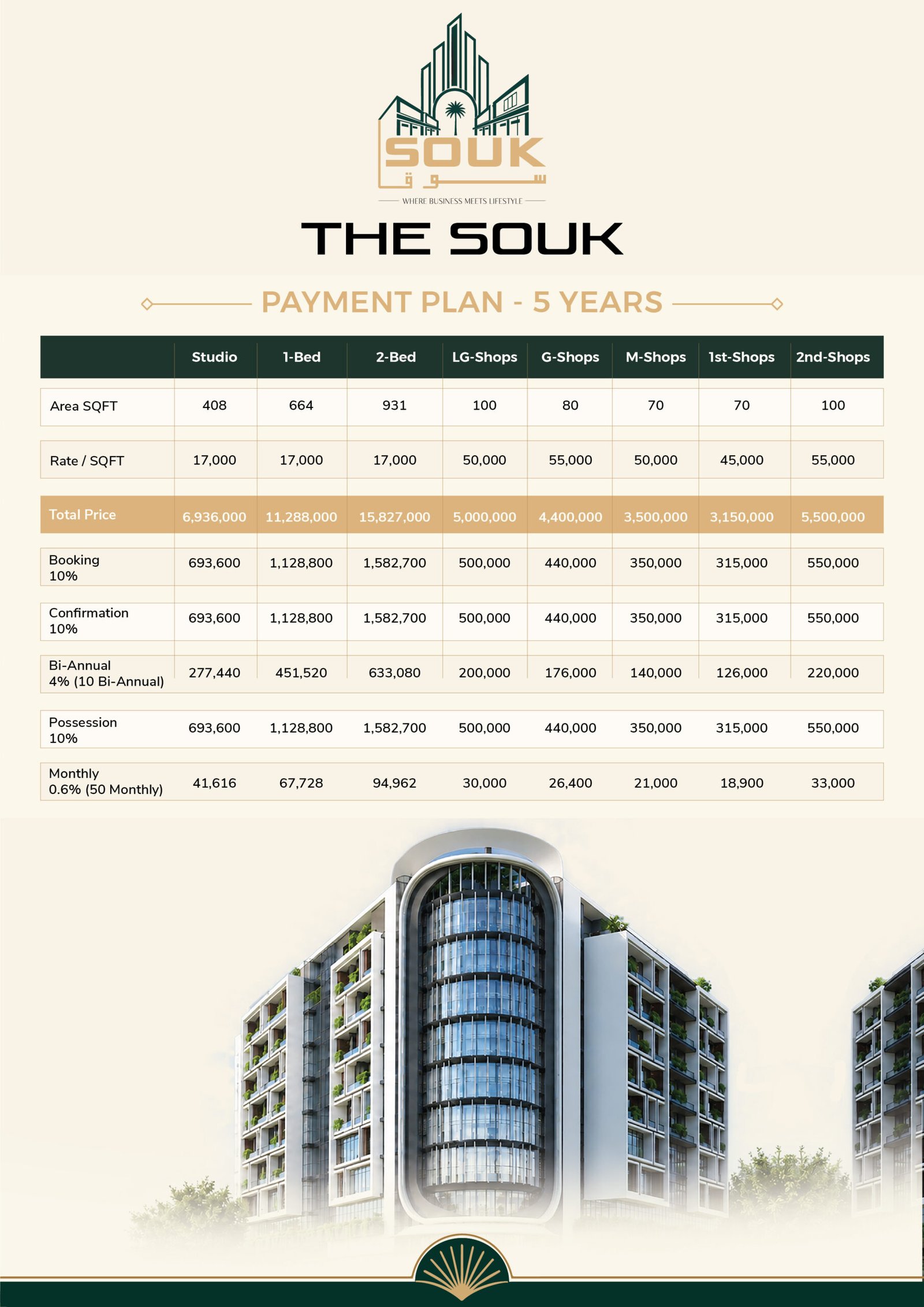 Studio Apartment Payment Plan
